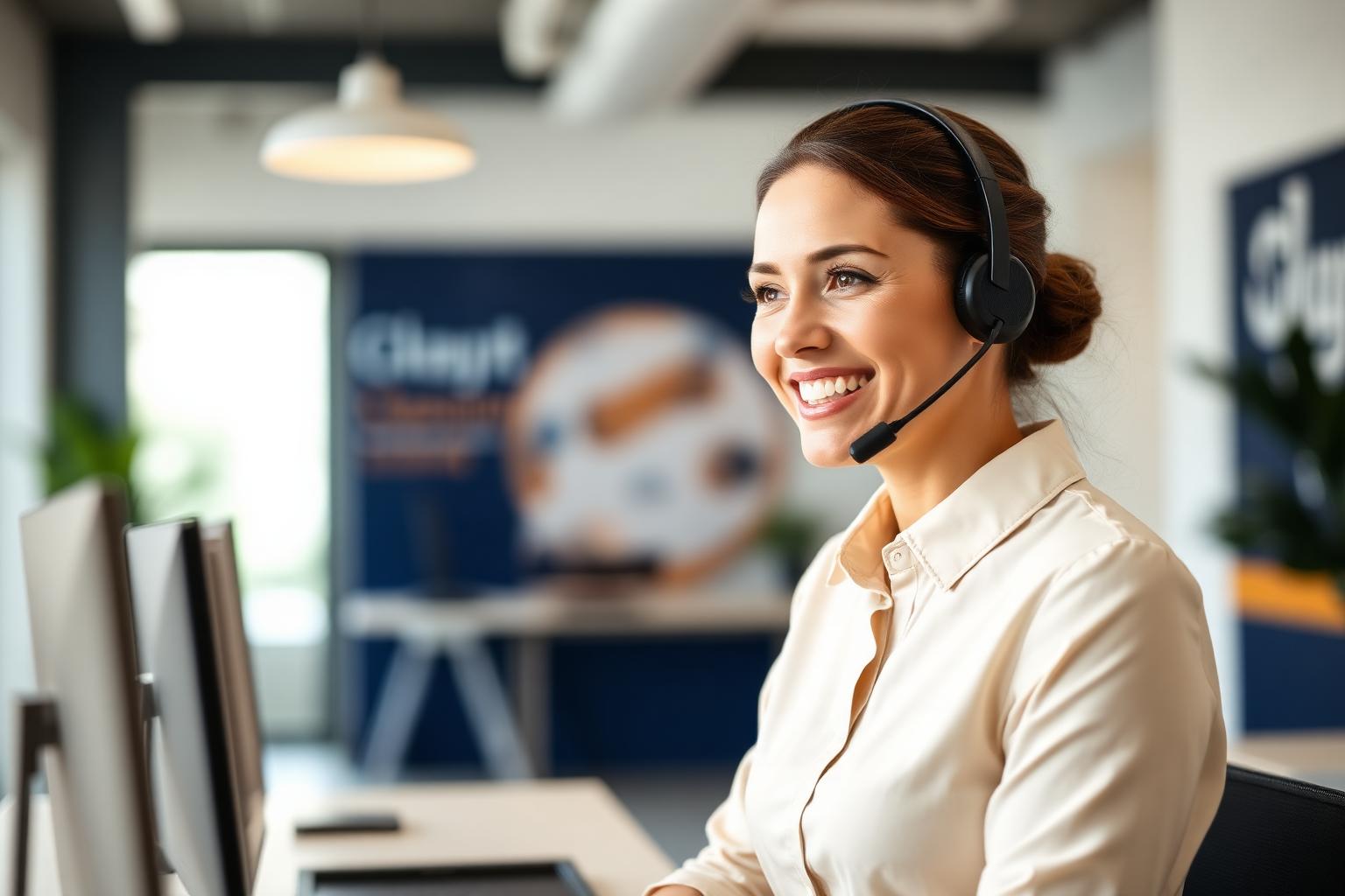 Customer service representative ready to help